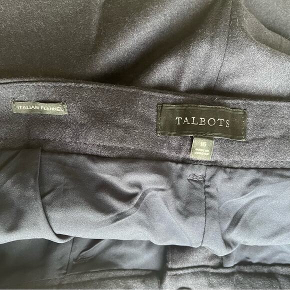 Talbots Size 16 Wool Lined Cuffed Trousers Cropped - Picture 3 of 4